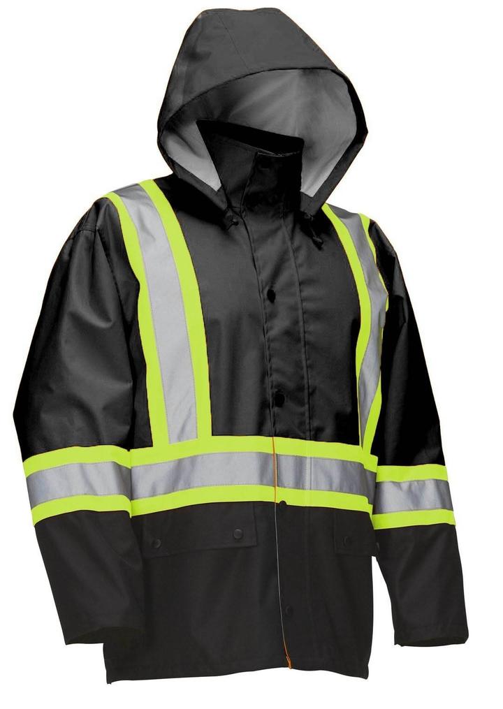 Forcefield Hi Vis Safety Rain Jacket with Snap-Off Hood – Joseph Gonda